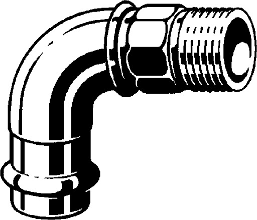 Profipress G, adapter elbow 90°, 345 792