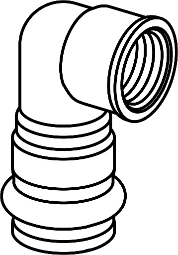 Sanpress, adapter elbow 90°, 283 711