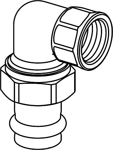 Sanpress, adapter union 90°, 139 872
