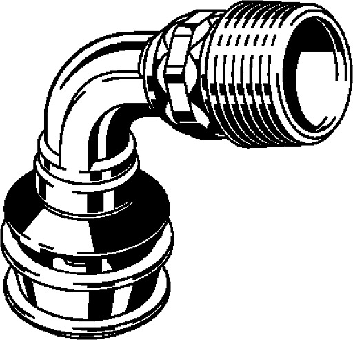 Raxofix, adapter elbow 90°, 646 011