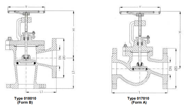 Stop-valves and angle stop-valves, PN 16/DN40