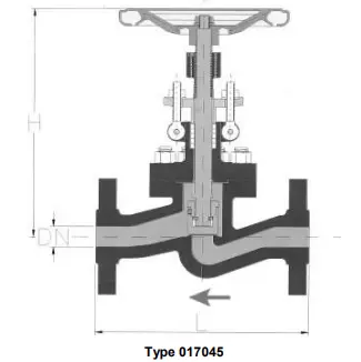 High-Pressure Stop Valves PN 63 - 160, DN125, alloy steel G17CrMo5-5