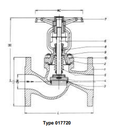 Bellow Sealed Globe Valves, PN 16/DN15,  straight type or angle type