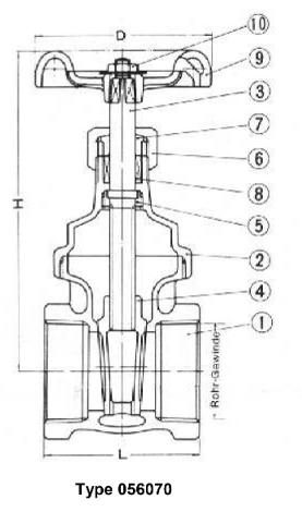 Gate valve PN 20 , G 3/4''