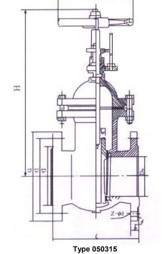 GATE VALVE DN 40, COMPLETE