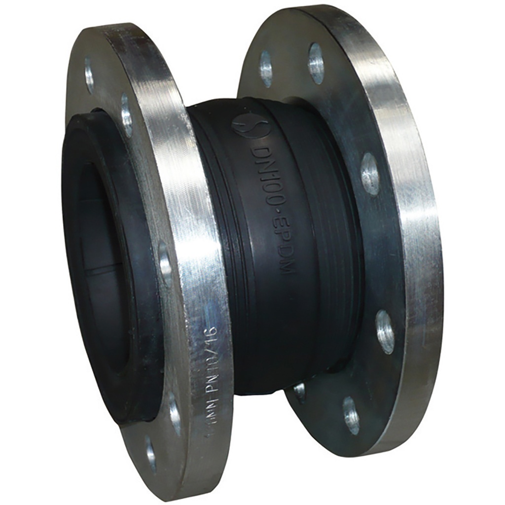 RUBBER EXPANSION JOINT 1505 PN10 DN100 EPDM single wave/Steel flanges L=130mm  