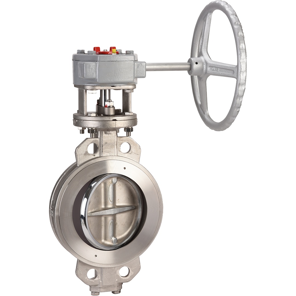 BUTTERFLY V. 1114 PN25 DN300 Double offset CF8M/CF8M/PTFE + Gearbox  