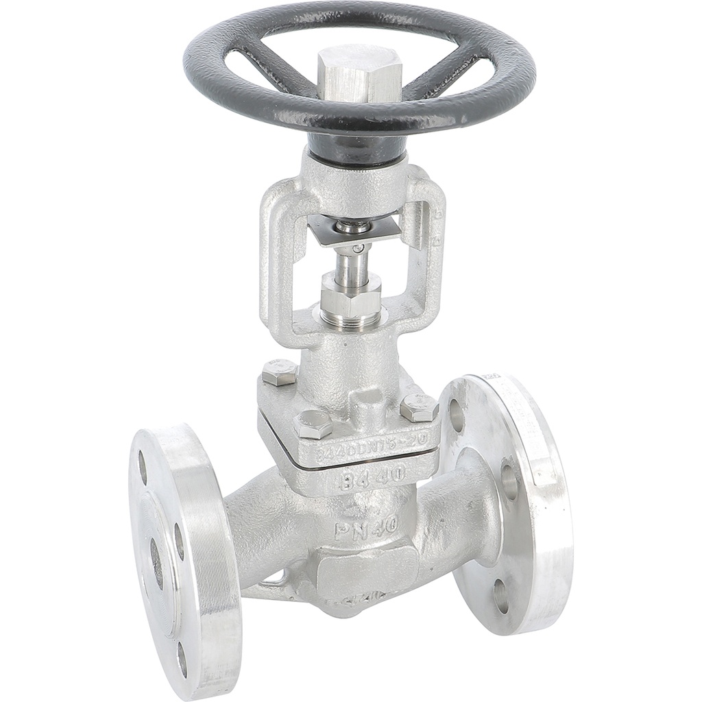 STAINLESS STEEL GLOBE V. 472 PN40 DN15 RF CF8M/ With stainless steel bellow  