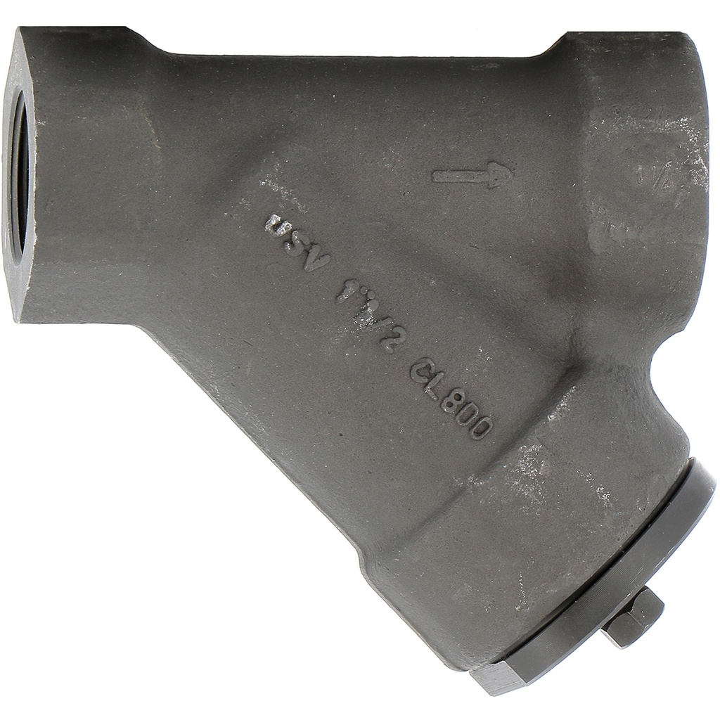 CARBON STEEL Y-STRAINER 231 BSP 3/4" FF A105N body / F316 screen 800lbs  