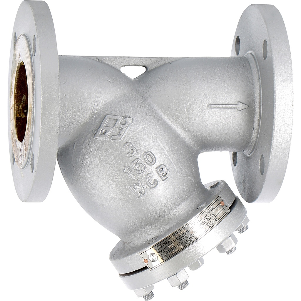 CARBON STEEL Y-STRAINER 243 ANSI150 8" A216WCB/F304 screen  