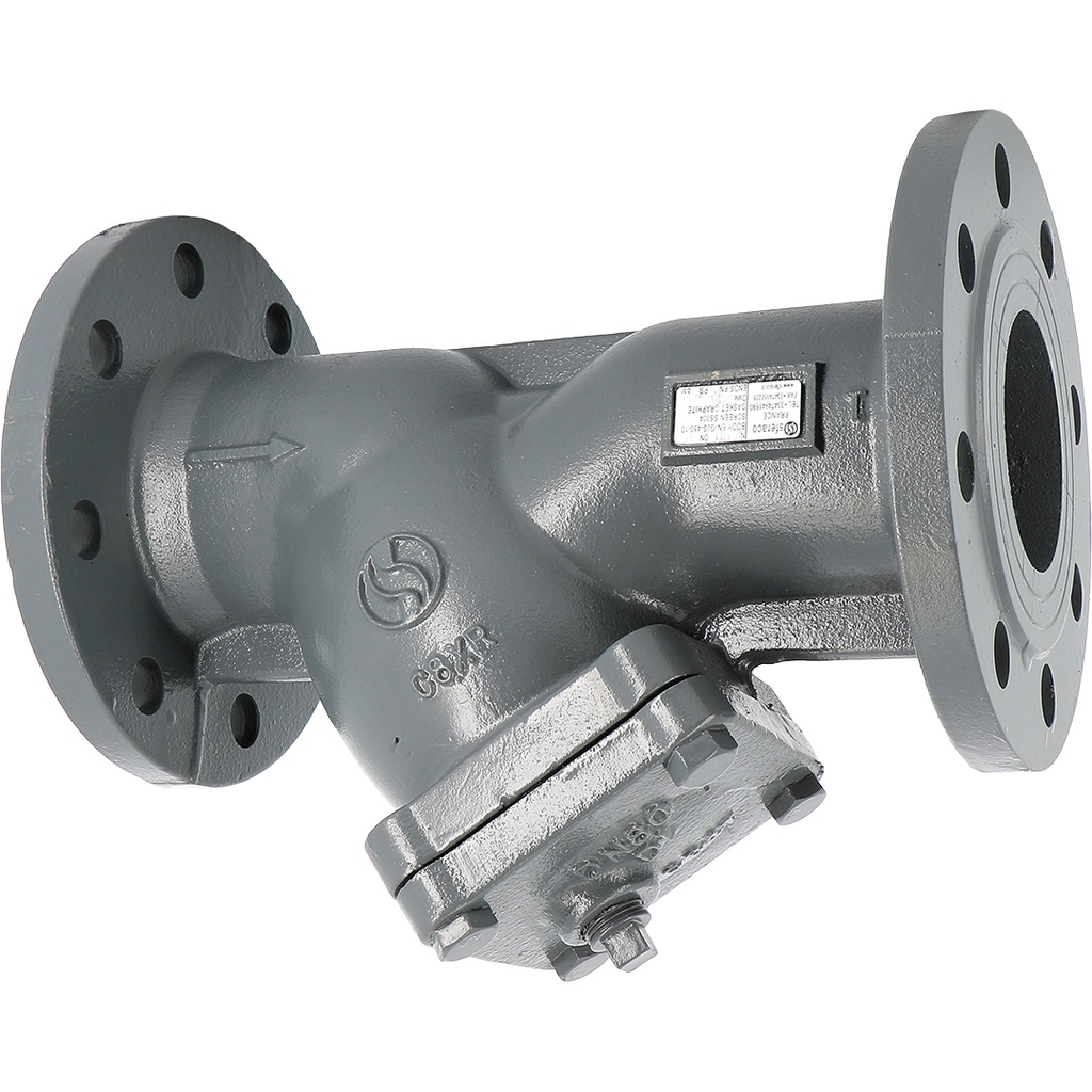 DUCTILE IRON Y-STRAINER 220 PN16 DN150 Alkyd coated EN-GJS-400-15 body / F304  