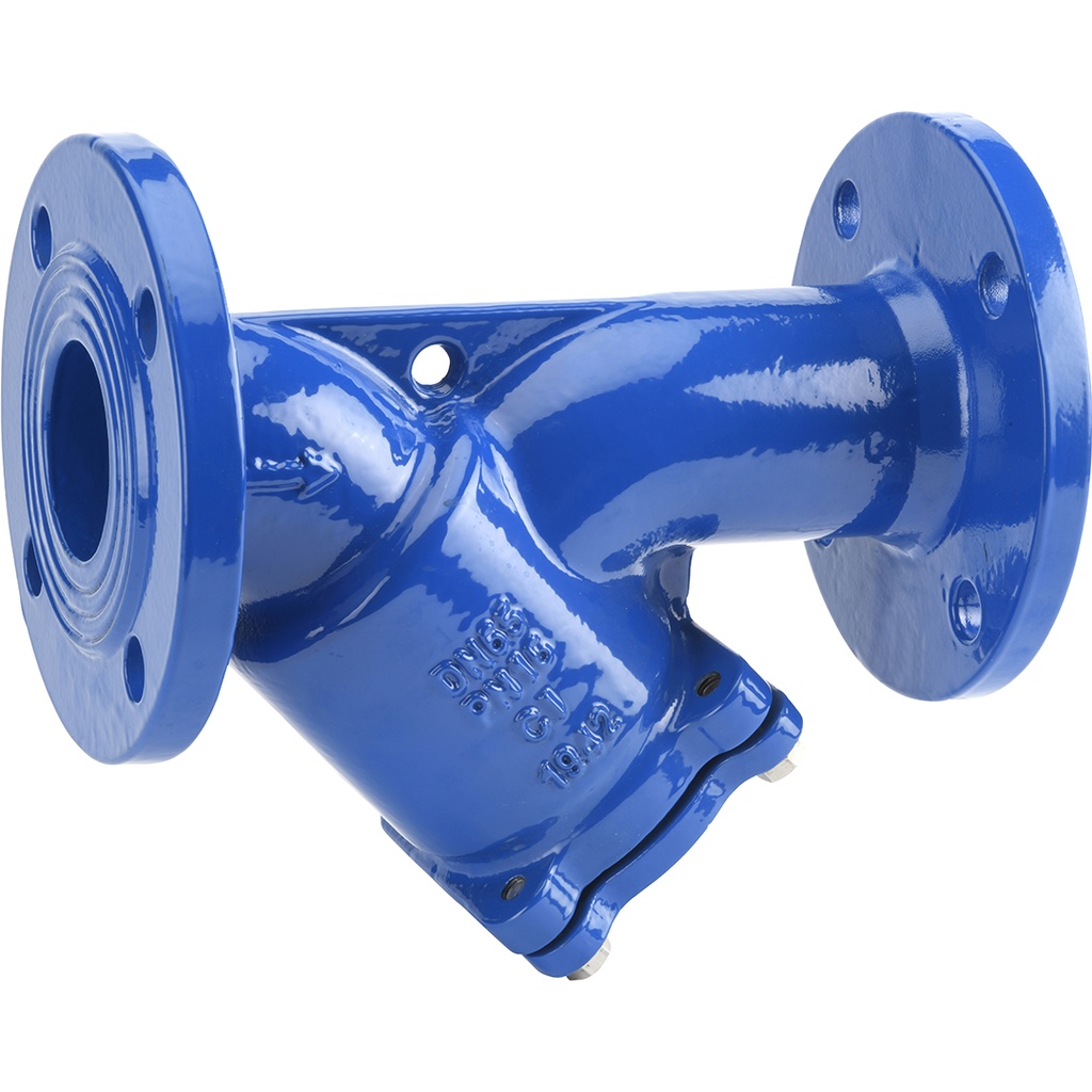 CAST IRON Y-STRAINER 233 PN10/16 DN150 Epoxy coated EN-GJL-250 body/F304 screen  