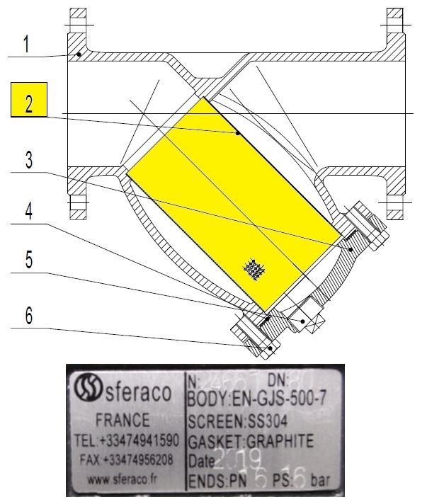 SCREEN FOR STRAINER 220Y DN50 54x79 MESH 1.5MM  