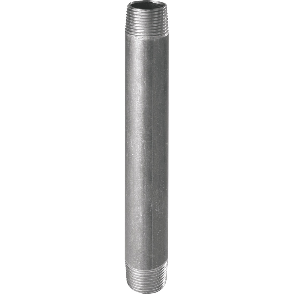 530G - BARREL NIPPLE 1"1/2 L50 GALVANISED  